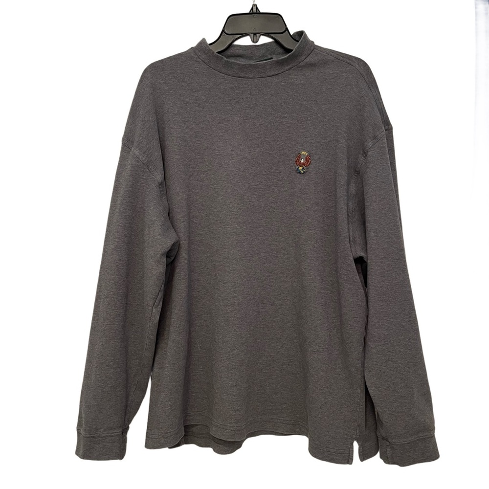 Bobby Jones Army Navy Country Club Mock Neck Long Sleeve Golf Shirt Mens XXL 2XL